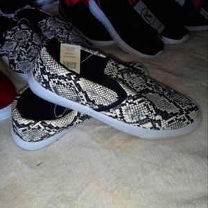Snake Skin Print Loafers